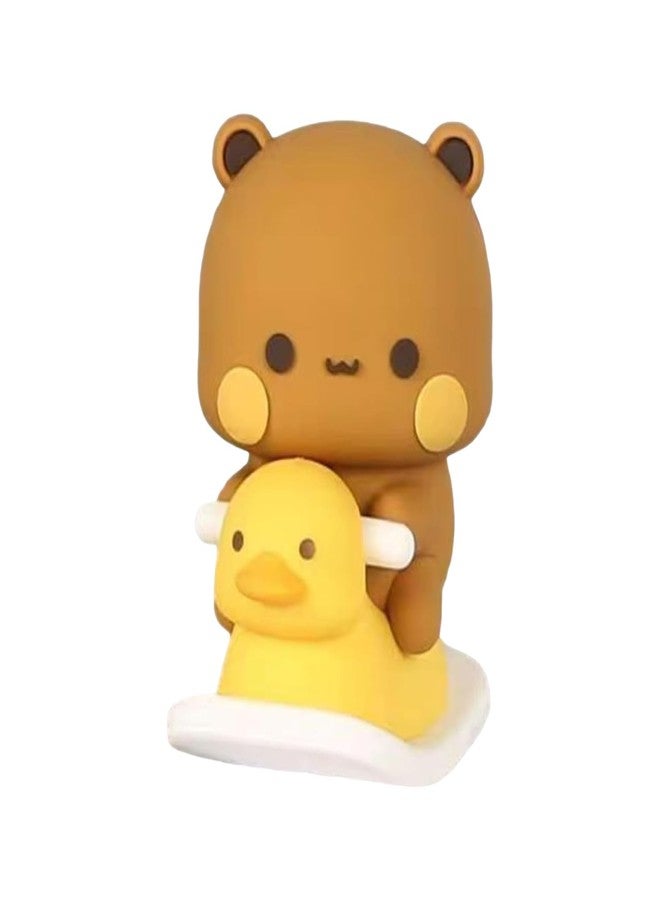 Tarini Bobble Head, 2 Pack Bubu Dudu Cute Cartoon Figurines - Kawaii Panda Bobbleheads for Desktop, Car Dashboard, Office & Room Decoration - Image 3